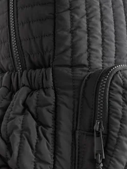 Black Quilted Backpack