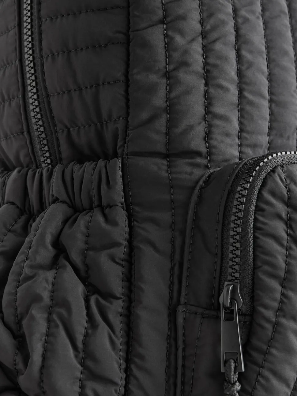 Black Quilted Backpack