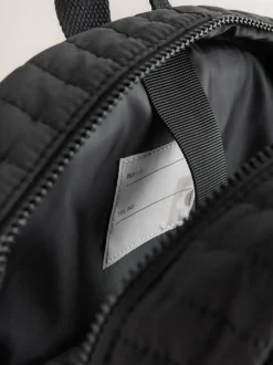 Black Quilted Backpack