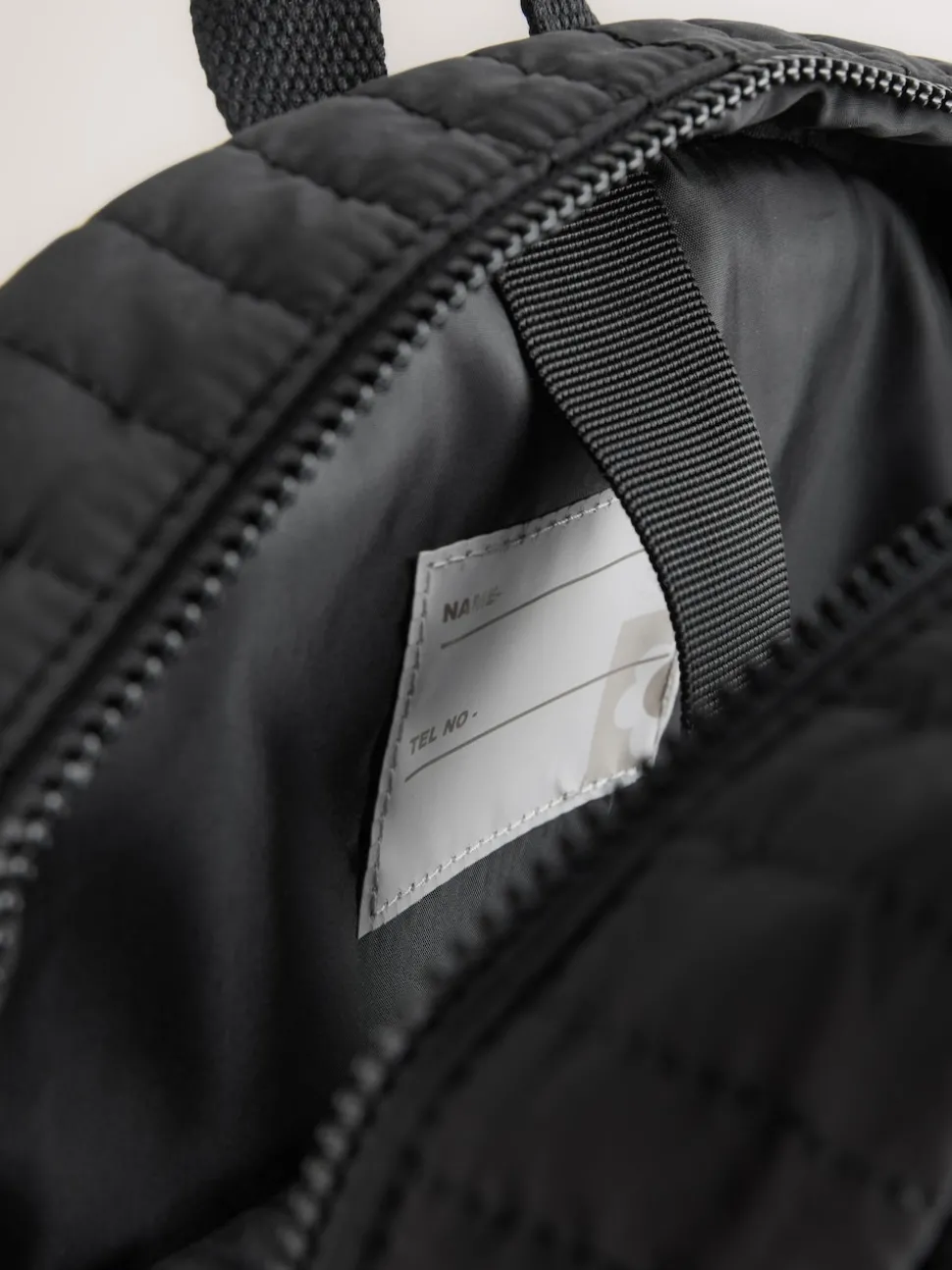 Black Quilted Backpack