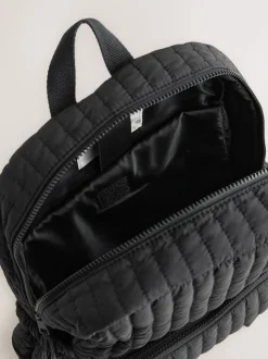 Black Quilted Backpack