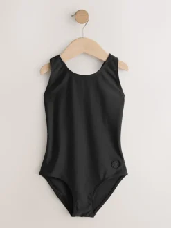 Black Racerback Swimsuit (3-16yrs)