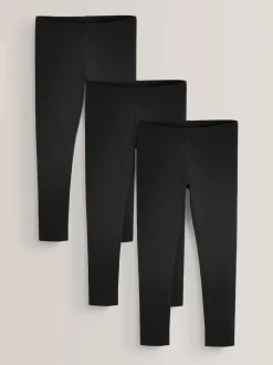 Black Regular Fit Leggings 3 Pack (3-16yrs)