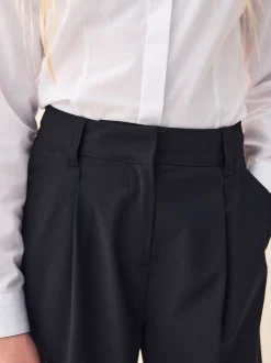 Black Regular Length Barrel Leg School Trousers (9-18yrs)