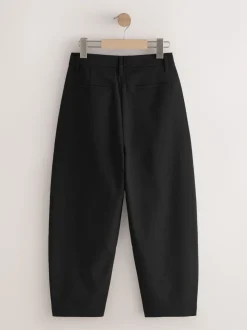 Black Regular Length Barrel Leg School Trousers (9-18yrs)