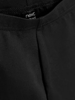 Black Regular Length 2 Pack Cotton Rich Stretch Cycle Shorts (3-16yrs)