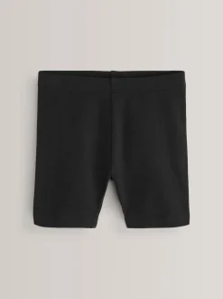 Black Regular Length 5 Pack Cotton Rich Stretch Cycle Shorts (3-16yrs)