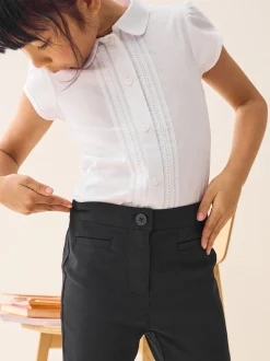 Black Regular Length School Skinny Stretch Trousers (3-18yrs)