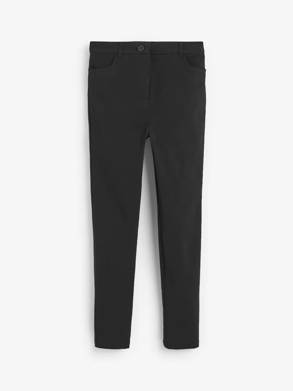 Black Regular Length Skinny Fit Stretch High Waist School Trousers (9-18yrs)