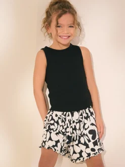 Black Rib Vest (3-16yrs)