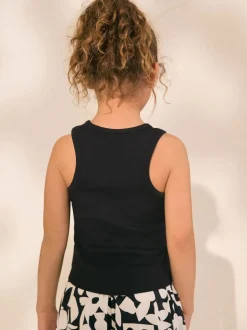 Black Rib Vest (3-16yrs)