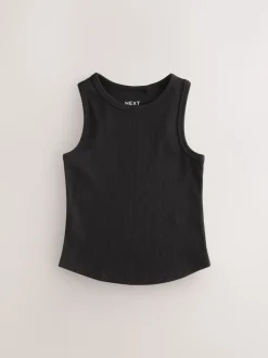 Black Rib Vest (3-16yrs)