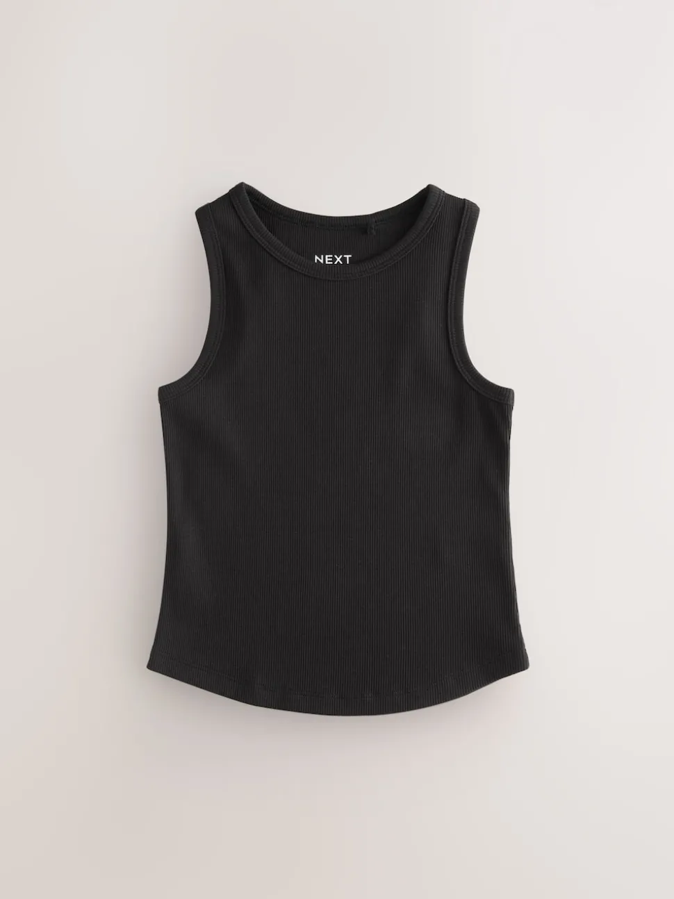 Black Rib Vest (3-16yrs)