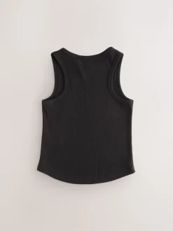 Black Rib Vest (3-16yrs)
