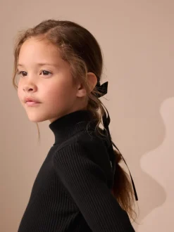 Black Roll Neck Knit Jumper (3-16yrs)