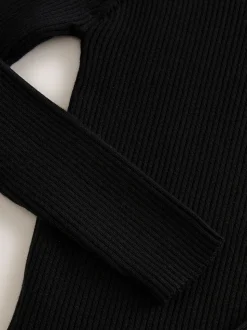 Black Roll Neck Knit Jumper (3-16yrs)