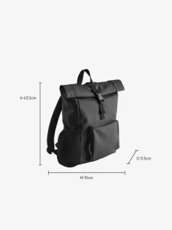 Black Roll Top Backpack