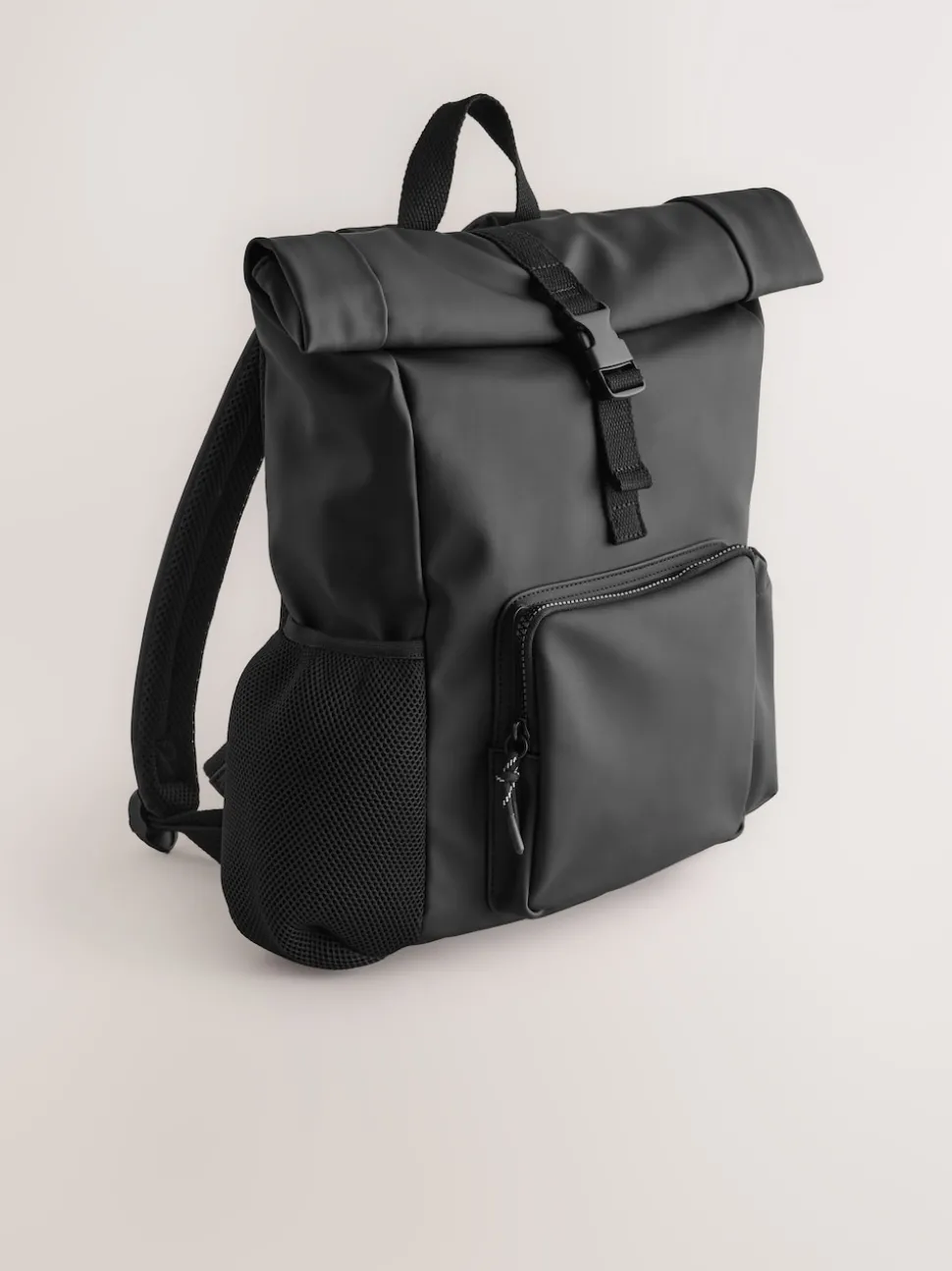 Black Roll Top Backpack