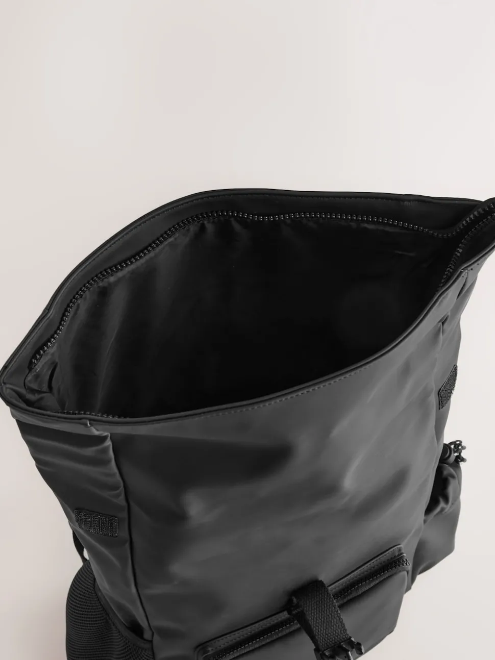 Black Roll Top Backpack
