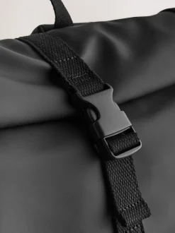 Black Roll Top Backpack