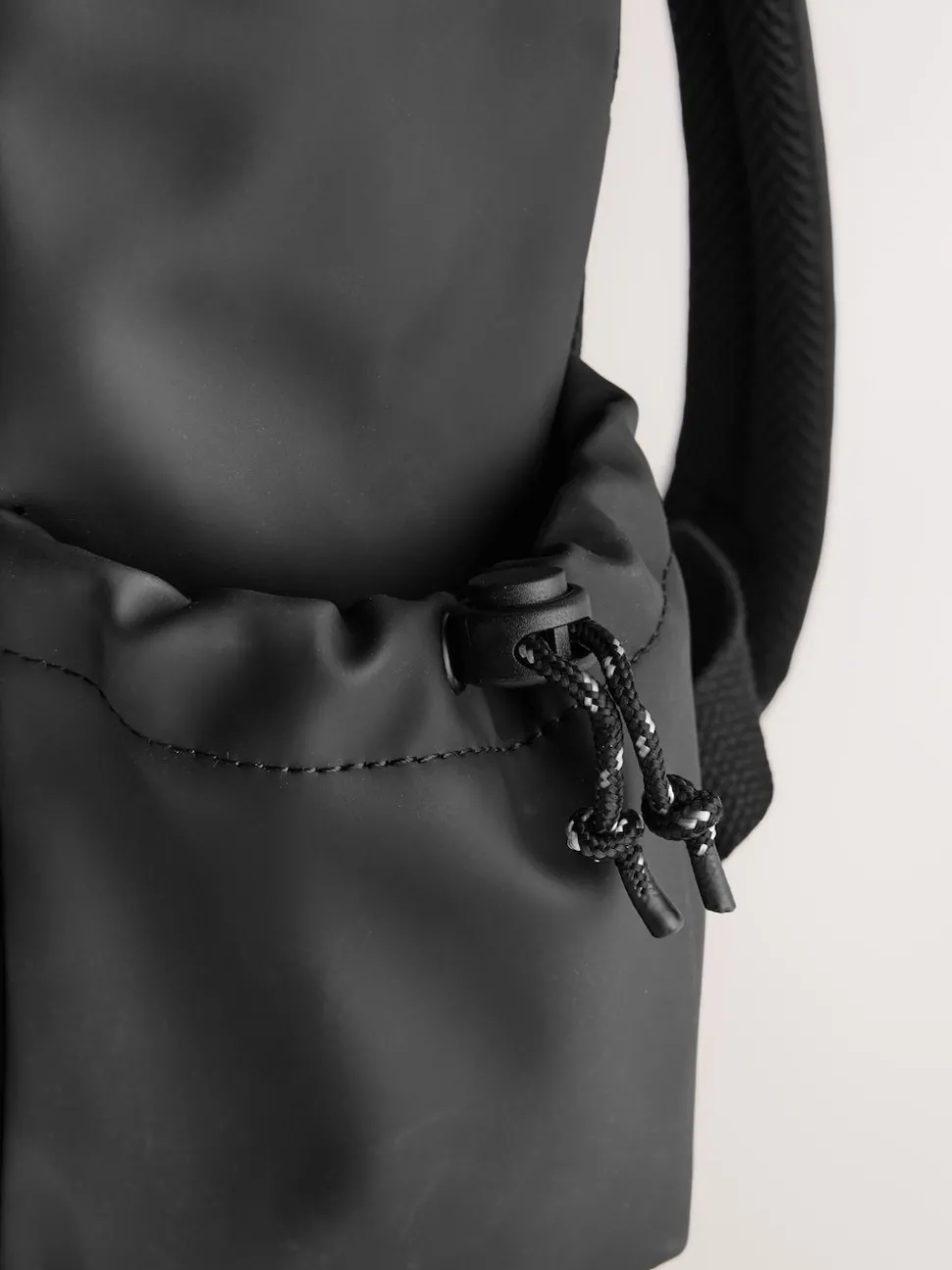 Black Roll Top Backpack