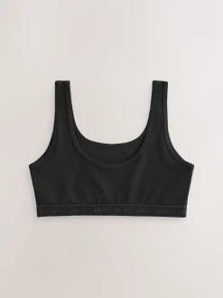 Black Scoop Crop Tops 3 Pack (5-16yrs)
