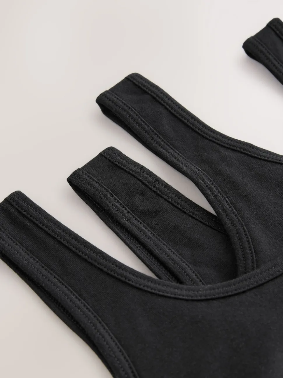Black Scoop Crop Tops 3 Pack (5-16yrs)