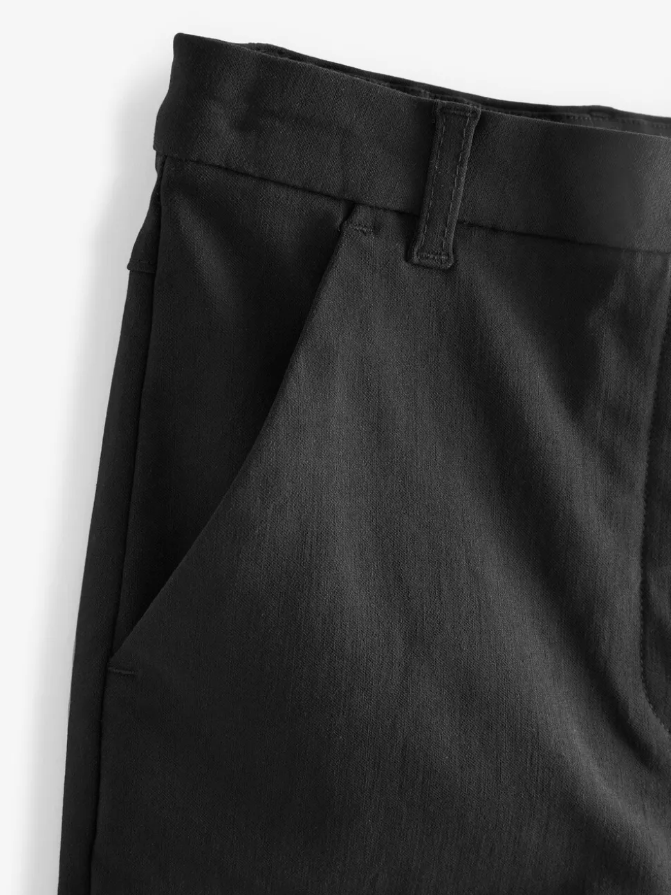 Black Senior Gold Snap High Waisted Skinny Stretch School Trousers (9-17yrs)