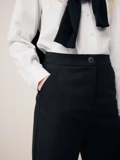 Black Senior High Waist Flared School Trousers (9-17yrs)