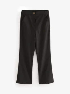 Black Senior High Waist Flared School Trousers (9-17yrs)