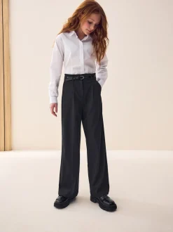 Black Senior Wide Leg Belted School Trousers (9-18yrs)