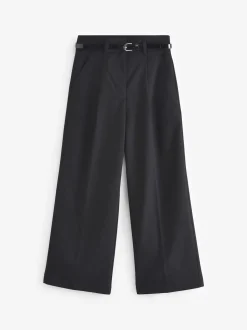 Black Senior Wide Leg Belted School Trousers (9-18yrs)