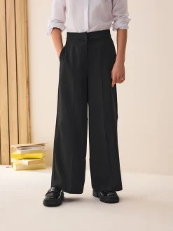 Black Senior Wide Leg Seam Trousers (9-18yrs)