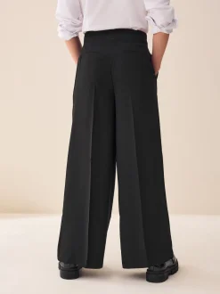 Black Senior Wide Leg Seam Trousers (9-18yrs)
