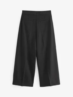 Black Senior Wide Leg Seam Trousers (9-18yrs)