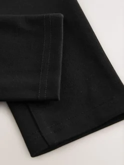 Black Shorter Length Jersey Stretch Skinny School Trousers (3-18yrs)