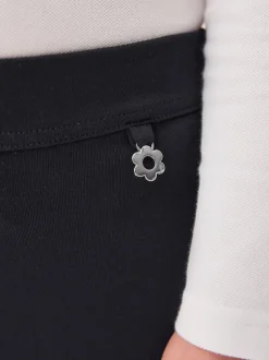Black Shorter Length Pull-On Cotton Rich Stretch Boot Cut School Trousers (3-16yrs)