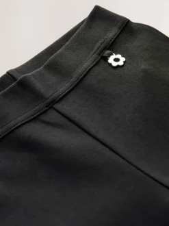 Black Shorter Length Pull-On Cotton Rich Stretch Boot Cut School Trousers (3-16yrs)