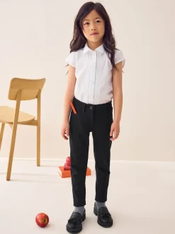 Black Shorter Length School Skinny Stretch Trousers (3-18yrs)