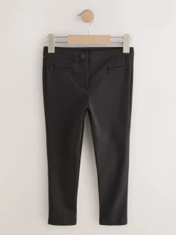 Black Shorter Length School Skinny Stretch Trousers (3-18yrs)