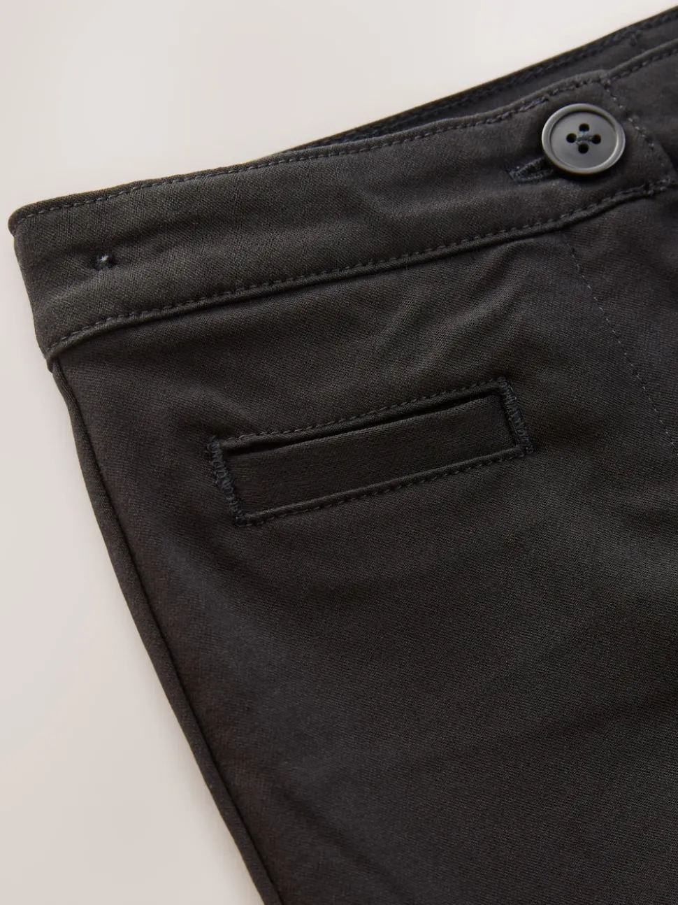 Black Shorter Length School Skinny Stretch Trousers (3-18yrs)