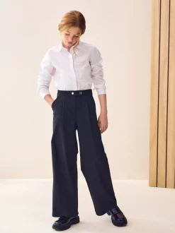 Black Shorter Length Senior Wide Leg School Trousers (9-18yrs)