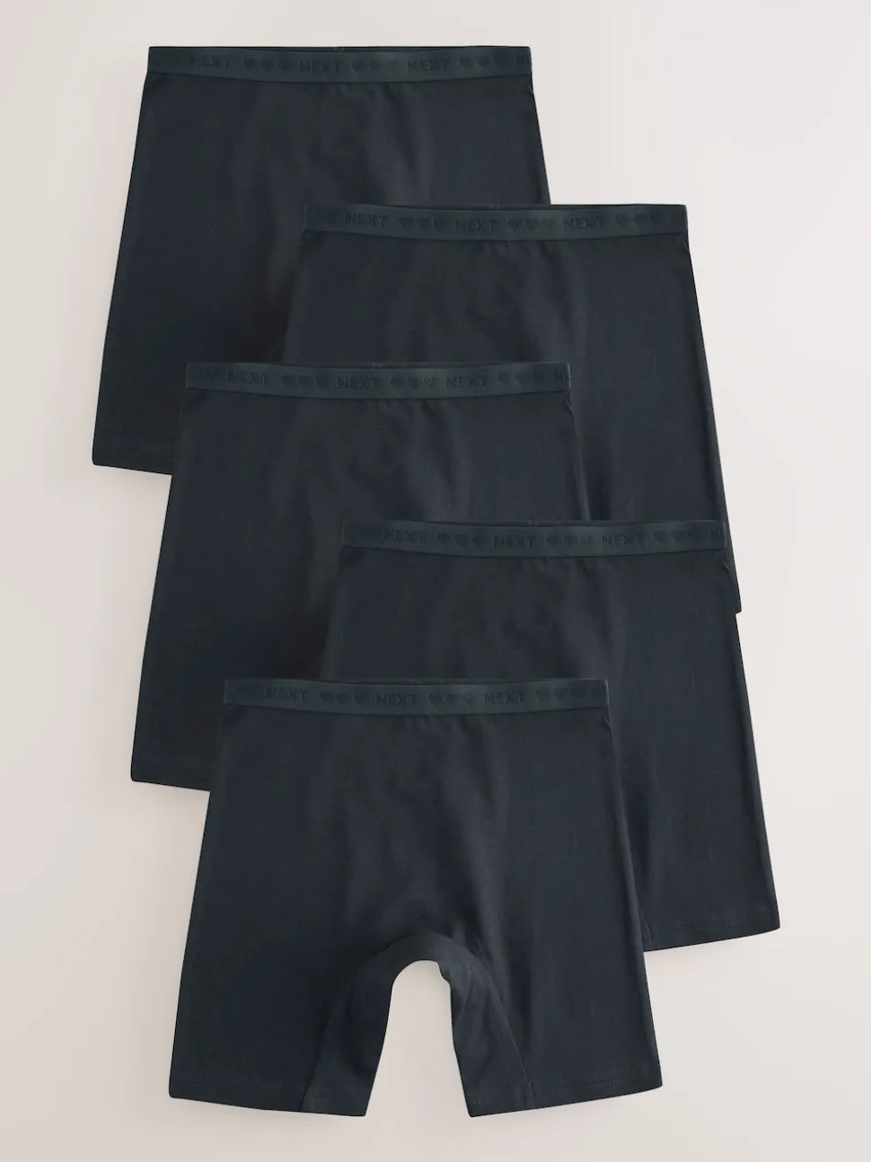 Black Shorts Long Leg Briefs 5 Pack (2-16yrs)