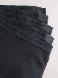 Black Shorts Long Leg Briefs 5 Pack (2-16yrs)