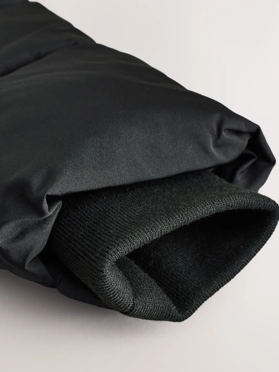 Black Shower Resistant Faux Fur Trim Padded Coat (3-16yrs)