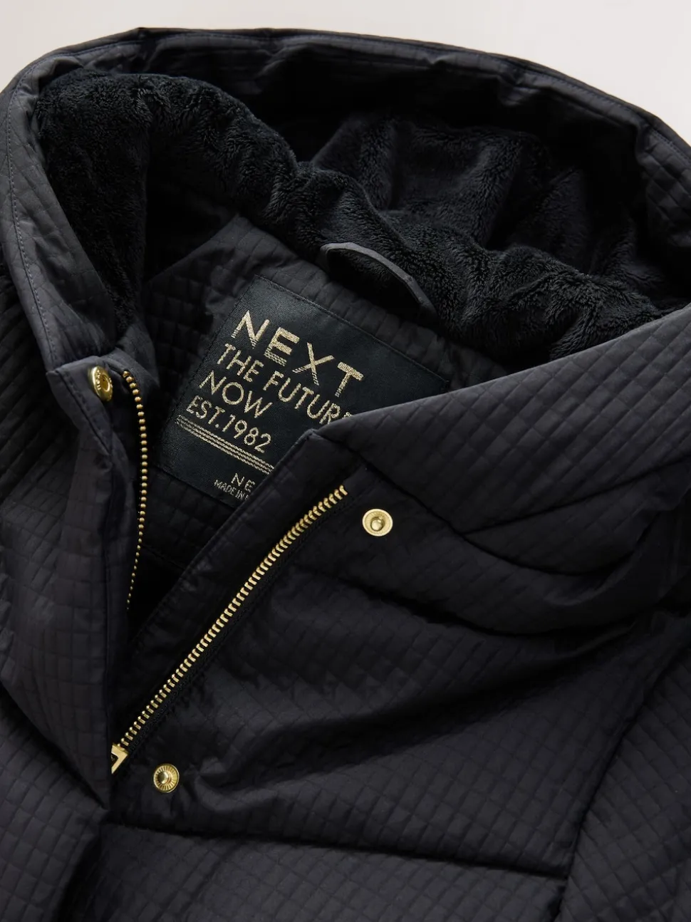 Black Shower Resistant Longline Padded Coat (3-16yrs)