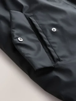 Black Shower Resistant Wadded Coat (3-16yrs)