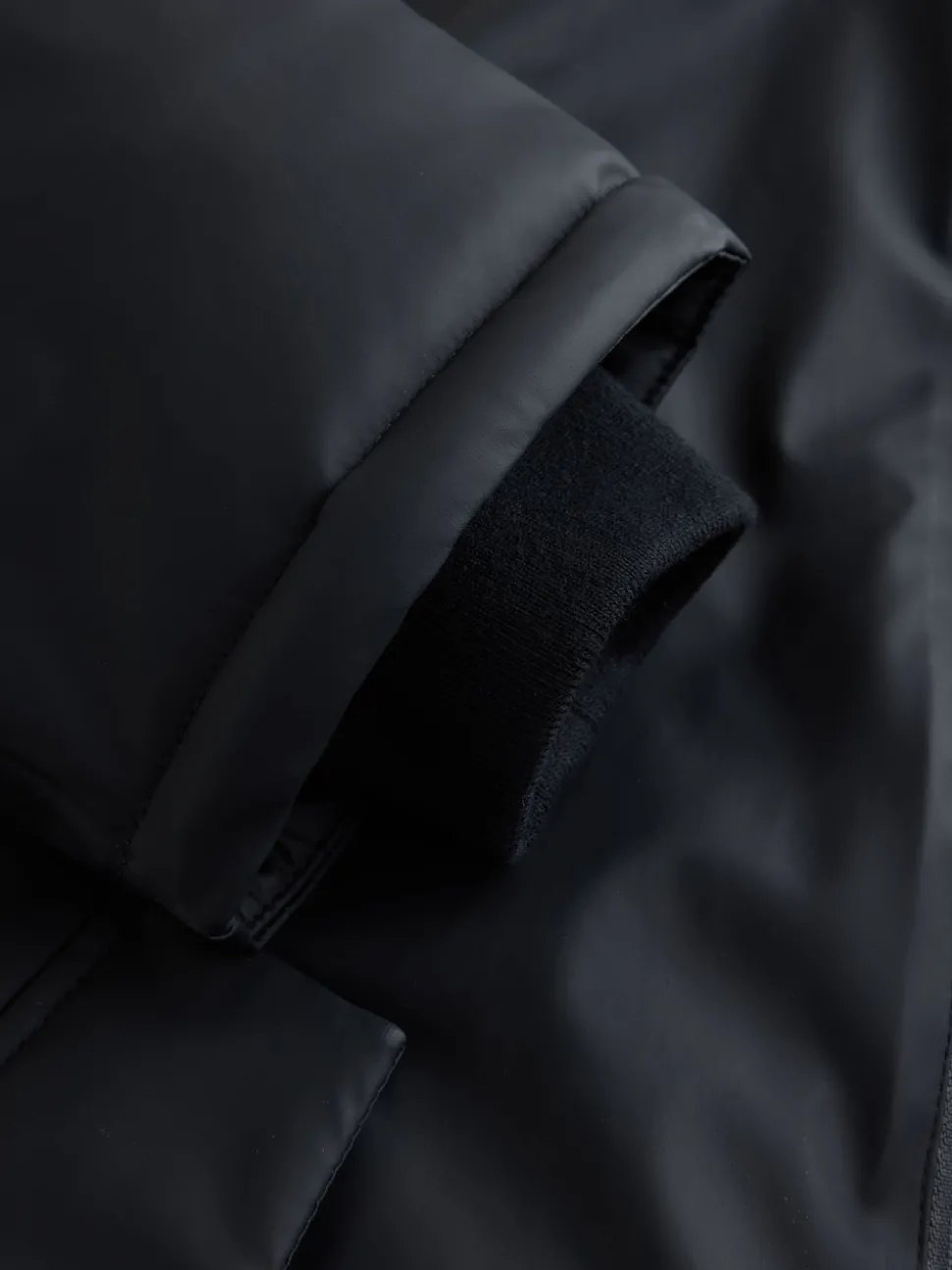 Black Shower Resistant Wadded Coat (3-16yrs)