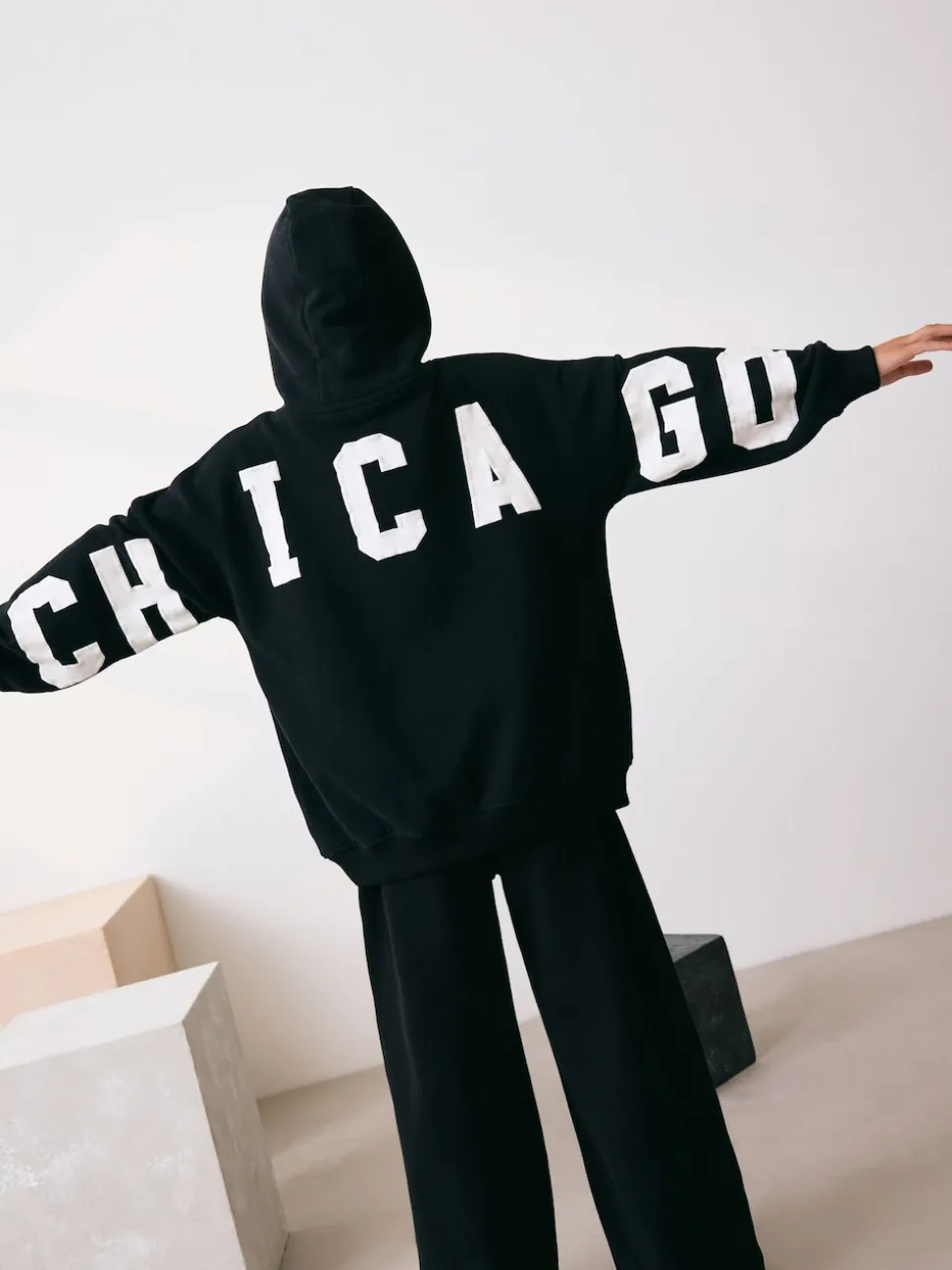 Black Slogan Hoodie (3-16yrs)