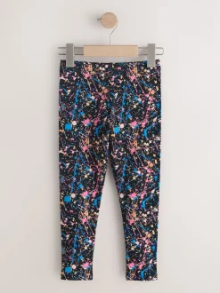 Black Splat Leggings (3-16yrs)